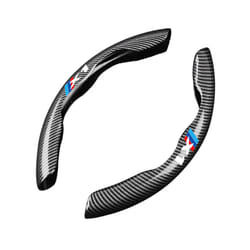 4S Car Steering Wheel Cover Carbon Fiber Black Leather For BMW X1 X2 X3 - x1