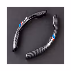 4S Car Steering Wheel Cover Carbon Fiber Black Leather For BMW X1 X2 X3 - x4
