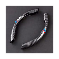 4S Car Steering Wheel Cover Carbon Fiber Black Leather For BMW X1 X2 X3 - x5