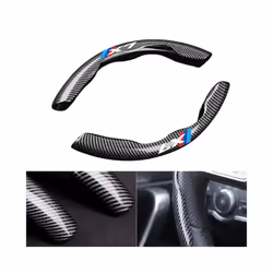 4S Car Steering Wheel Cover Carbon Fiber Black Leather For BMW X1 X2 X3 - x5