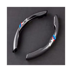 4S Car Steering Wheel Cover Carbon Fiber Black Leather For BMW X1 X2 X3 - x7