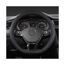 Car D Shape Steering Wheel Cover Universal Volant Braid on the Steering-wheel - Black