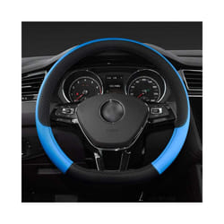 Car D Shape Steering Wheel Cover Universal Volant Braid on the Steering-wheel - Blue