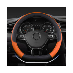 Car D Shape Steering Wheel Cover Universal Volant Braid on the Steering-wheel - Orange