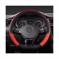 Car D Shape Steering Wheel Cover Universal Volant Braid on the Steering-wheel - Red