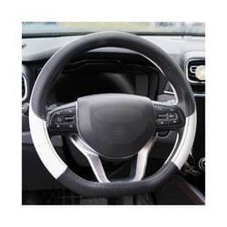 Car D Shape Steering Wheel Cover Universal Volant Braid on the Steering-wheel - White