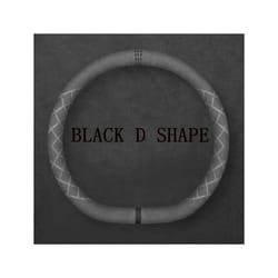 Suede Leather Steering Wheel Cover Four Seasons General Motors Leather - black D shape