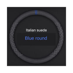 Car Suede Leather Steering Wheel Cover Fur Steering Wheel Cover D Shape - b