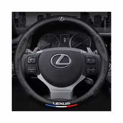 3D Embossing Car Steering Wheel Cover For Lexus GS300 ES330 ES350 NX300H - Black