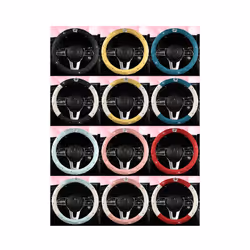 Motocovers Car Steering Wheel Cover Universal Anti-Slip Suede Car Steering - Color 2