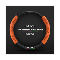 Carbon steering wheel cover for Kia Sportage Picanto Xceed Ceed Rio Cerato - O Orange