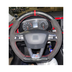 Leather Suede DIY Car Steering Wheel Cover For Seat Leon Cupra R Leon - style 01