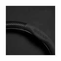 Suede+Carbon Fiber Non-slip Auto Steering Wheel Cover For Nissan Qashqai - Black O