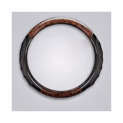 Wood Car Handlebar Cover Carbon Fiber Steering Wheel Protection Case Decoration - coffee wood