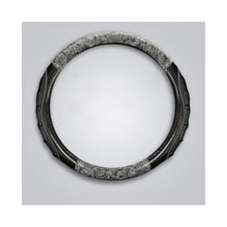 Wood Car Handlebar Cover Carbon Fiber Steering Wheel Protection Case Decoration - gray wood