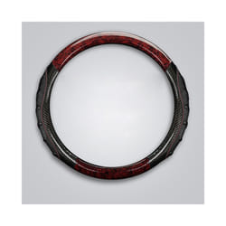 Wood Car Handlebar Cover Carbon Fiber Steering Wheel Protection Case Decoration - red wood