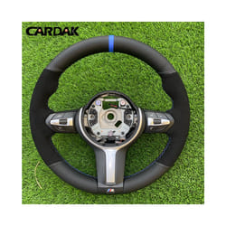 Black Suede Leather Car Steering Wheel Cover For BMW F87 M2 F80 M3 F82 - Style C