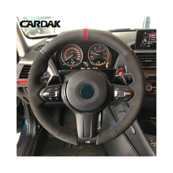 Black Suede Leather Car Steering Wheel Cover For BMW F87 M2 F80 M3 F82 - Style G