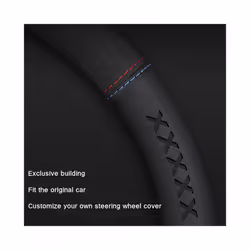 38cm 3D embossing breathable Car Steering Wheel Cover For Peugeot 107 - 3D embossed red O