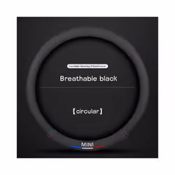 3D Embossing Car Steering Wheel Cover Car Steering Wheel Cover For MINI - Breathable black O