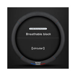 3D Embossing Car Steering Wheel Cover Car Steering Wheel Cover For MINI - Breathable black O