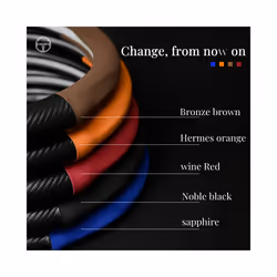 Car Suede Carbon Fiber Steering Wheel Cover Non-slip Suitable For Alfa - D red