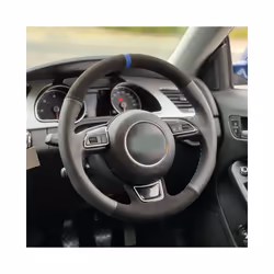 Black Carbon fibre Leather Car Steering Wheel Cover For Audi A1 A3 A4 - Style 1