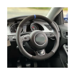 Black Carbon fibre Leather Car Steering Wheel Cover For Audi A1 A3 A4 - Style 1
