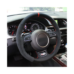 Black Carbon fibre Leather Car Steering Wheel Cover For Audi A1 A3 A4 - Style 5