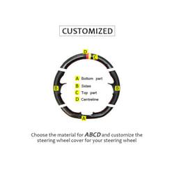 Black Leather Suede Steering Wheel Cover for BMW M Sport G30 G31 G32 - Customize