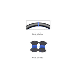 Black Carbon Fiber Suede Marker Soft Hand-stitched Car Steering Wheel - Blue Marker