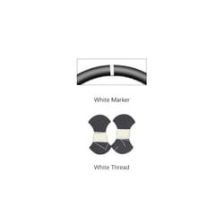 Black Carbon Fiber Suede Marker Soft Hand-stitched Car Steering Wheel - White Marker