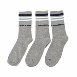 Pack-3 Calcetines Deportivos Caña Alta D9090 Unisex - gray, 35/38