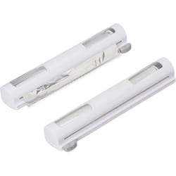 Relaxdays 10027759 Wrap Dispenser & Cutter for Cling Film & Tin Foil, Pack of 2, Window, Smooth Cutting, HWD: 5x37x8 cm, White, PP, Metal
