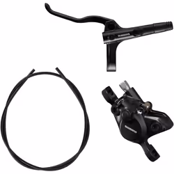Shimano Non-Series MTB BR-MT200 / BL-MT200 bled brake lever/post mount calliper, black, rear left
