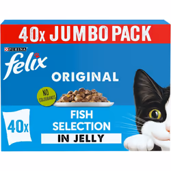 FELIX ORIGINAL Fish Favourites in Jelly Wet Cat Food 40x85g