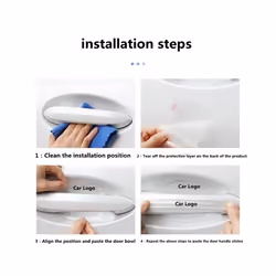 car interior decoration Car Door Handle Bowl Scratch Protector Universal - for Volvo, 4pc door handle