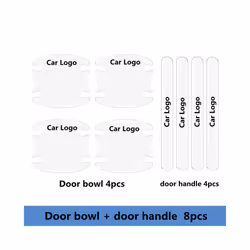 car interior decoration Car Door Handle Bowl Scratch Protector Universal - for Volvo, 8pc Bowl