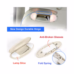 car interior decoration Car Sun Visor Sunshade Panel Housing Vanity Mirror - Black-Lamp Slice