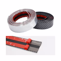 car interior decoration 2M Car Stickers Door Edge Guard Protector Carbon - 30MM Silver