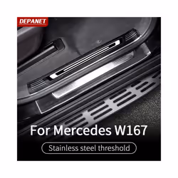 car interior decoration Door sill decoration  for2019 2020 20212023 Mercedes - for gls x167, External silver