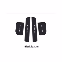 car interior decoration 4pcs Door Sill Strip Decorative Sticker For Mitsubishi - Black Leather