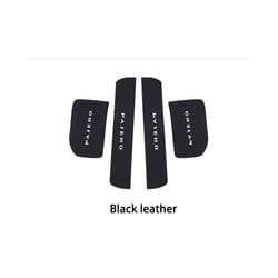 car interior decoration 4pcs Door Sill Strip Decorative Sticker For Mitsubishi - Black Leather