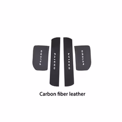 car interior decoration 4pcs Door Sill Strip Decorative Sticker For Mitsubishi - Carbon Fiber Leather