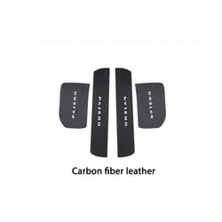 car interior decoration 4pcs Door Sill Strip Decorative Sticker For Mitsubishi - Carbon Fiber Leather