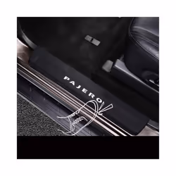 car interior decoration 4pcs Door Sill Strip Decorative Sticker For Mitsubishi - Carbon Fiber Leather
