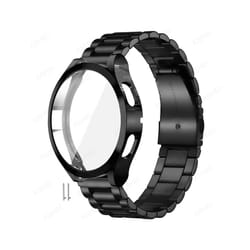 20mm 22mm For Samsung Galaxy Watch 4 5 44mm 40mm Band + Case For Galaxy Watch 4 Classic 46mm 42mm 5 Pro 45mm Strap T - watch 4 classic 42mm, black set