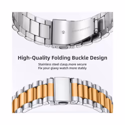 20mm 22mm For Samsung Galaxy Watch 4 5 44mm 40mm Band + Case For Galaxy Watch 4 Classic 46mm 42mm 5 Pro 45mm Stra - watch 5 pro 45mm, silver black set