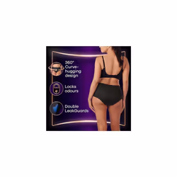 Always Discreet Boutique Underwear Incontinence Pants Plus L Black X 8, for Sensitive Bladder, Locks Away Odours, Wetness and Prevent Leaks