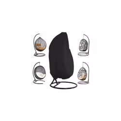 DH-Link Patio Hanging Egg Chair Cover Waterproof Cocoon Chair Cover Breathable Polyester Taffeta Single/Double Garden Swing Rattan Wicker Chair